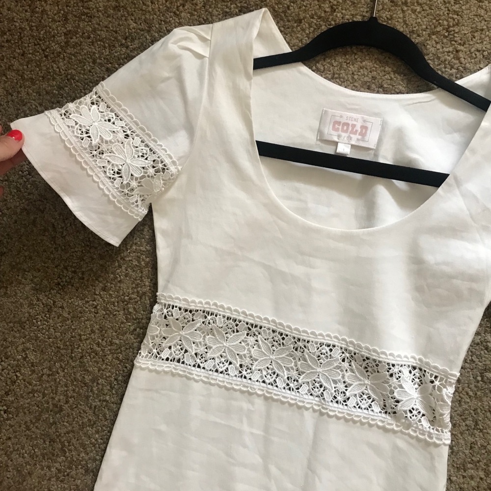 Stone Cold Fox White Dress, Size 1